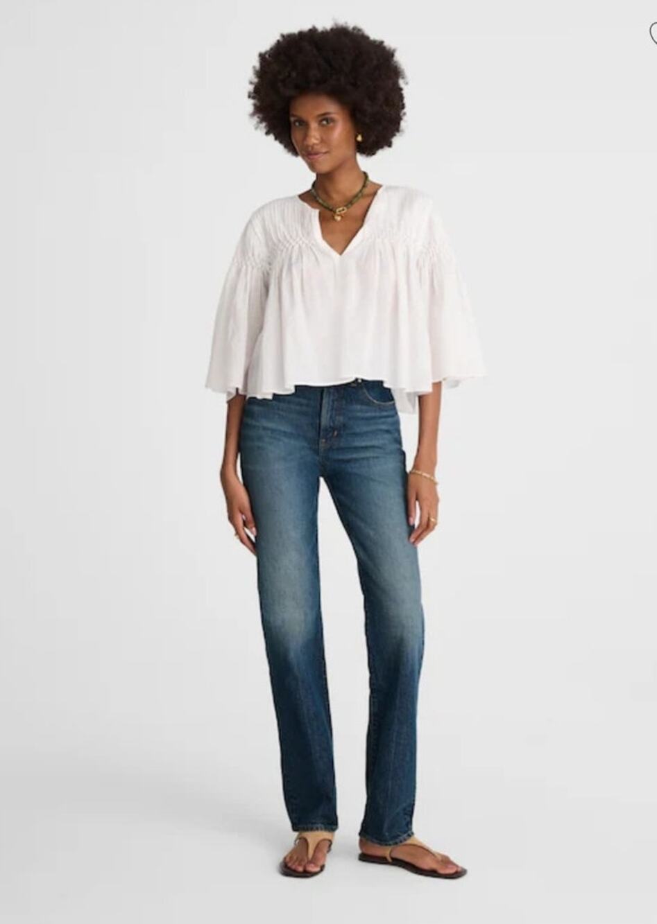 NWT Madewell The Tall Longline Straight Jean Blue W 28T